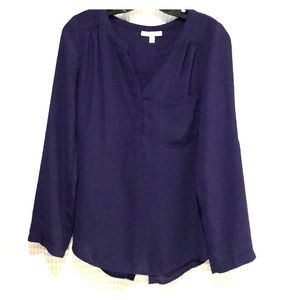 Blue blouse with cute button detail up the back